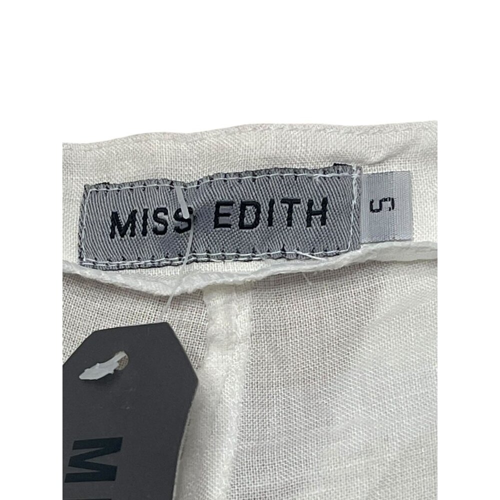 White Linen‎ Cargo Pants Miss Edith Size S Lightweight & Breathable With Pockets - Picture 5 of 12